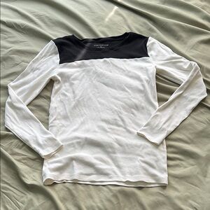 Ann Taylor Monochrome Long Sleeve Top